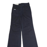 LEE COOPER Womens Cotton Navy Fit Regular Wide-Leg Trousers W26 L35