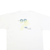 JOSTENS Mens White Graphic T-Shirt XL Short Sleeve Crew Neck Cotton Blend