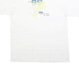 JOSTENS Mens White Graphic T-Shirt XL Short Sleeve Crew Neck Cotton Blend