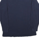 LOUIE CLOTHING Mens Navy Plain Pullover Cotton Jumper L Zip Neck