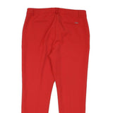LIU JO Womens Polyester Blend Red Slim Straight Trousers W31 L27 Stylish Zip