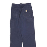 CARHARTT Mens Blue Regular Fit Straight Leg Denim Jeans W31 L34 Workwear Zip