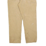 CARHARTT Mens Cotton Blend Beige Relaxed Straight Trousers W38 L29 Workwear Zip