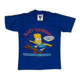 Age 7 The Simpsons Bart Simpson T-Shirt - Small Blue Cotton