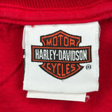 Legendary Motorcycles Harley Davidson Graphic T-Shirt - Large Red Cotton