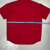 Double Pocket Carhartt Short Sleeve Shirt - Large Red Cotton