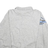 Mens Grey Pullover Sweatshirt L Collar Casual Print Design