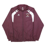 ADIDAS Mens Maroon & White Softball Team Zip Jacket S Polyester Blend Sportswear