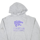 CHAMPION Mens Grey Franklin Volleyball Pullover Hoodie L Sports Logo Sweatshirt