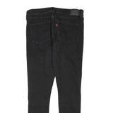 LEVI'S Womens Slim Black Denim Jeans Cotton Blend Zip W32 L29 Classic Fit Skinny
