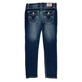 True Religion Contrast Stitch Jeans - 32W UK 10 Dark Wash Denim