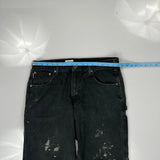 Carhartt Double Knee Carpenter Jeans - 36W 32L Black Cotton