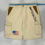Unbranded Cargo Shorts - 34W 10L Beige Cotton