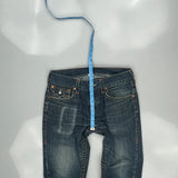 True Religion Contrast Stitch Jeans - 33W 31L Blue Cotton