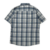 Quiksilver Checked Short Sleeve Shirt - XL Blue Cotton