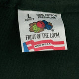 Myrtle Beach Fruit Of The Loom Single Stitch T-Shirt - Large Green Cotton