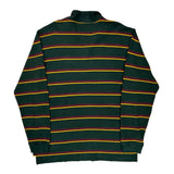 Polo By Ralph Lauren Striped 1/4 Zip - Large Green Cotton