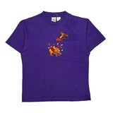 Winnie The Pooh And Tigger Disney Cartoon T-Shirt - Large Purple Cotton