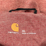 Carhartt 1/4 Zip - XL Red Polyester