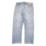 LEVI'S 501 Mens Light Blue Regular Straight Denim Stone Wash Jeans W31 L27