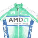 HINCAPIE Mens Green & Blue Modern M Short Sleeve Zip Neck Cycling Jersey