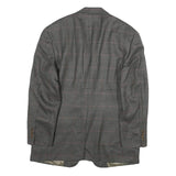 TOMMY HILFIGER Mens Grey & Maroon Checked Blazer Jacket L Cotton Button Classic