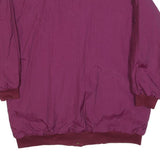 Womens Purple & Burgundy Reversible Plain Button Polyester Blend Jacket L