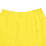 NIKE Womens Yellow & White Sports Mini Skort Polyester Blend L Athletic Tennis