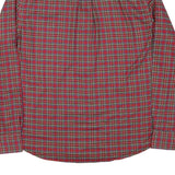 LAUREN RALPH LAUREN Mens Red Green Check Shirt L Classic Cotton Blend Button