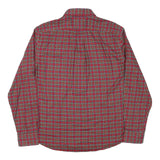 LAUREN RALPH LAUREN Mens Red Green Check Shirt L Classic Cotton Blend Button