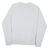 NIKE Mens Grey Cotton Blend Crew Neck L Sweatshirt Lightweight Pullover