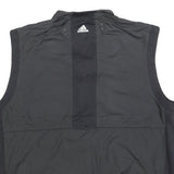 ADIDAS Mens Black Outdoor Jacket L Polyester Blend Plain Zip Sleeveless