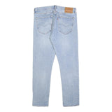 LEVI'S 501S Mens Jeans Blue Slim Straight Denim Light W36 L29 Button Closure