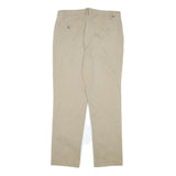 NAUTICA Mens Cotton Blend Beige Regular Fit Straight Trousers W34 L32 Casual