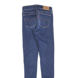 LEVI'S 710 Womens Slim Blue Denim Medium Wash Zip W26 L30 Skinny Jeans