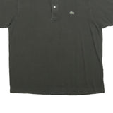 LACOSTE Mens Grey Short Sleeve Crocodile Logo Polo Shirt 2XL Classic Fit Cotton