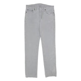 LEVI'S Mens Slim Cotton Blend Grey Trousers W30 L32 Casual Zip Closure