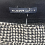 Brandy Melville Checked Trousers - 26W UK 6 Black Cotton Blend
