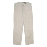 CARHARTT Mens Cotton Blend Beige Relaxed Straight Trousers W32 L30 Workwear Zip