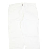 DICKIES Mens White Regular Fit Straight Denim Jeans W38 L32 Workwear Utility
