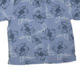 RED LEVEL NINE Mens Blue Floral Short Sleeve Shirt L Cotton Blend Casual Summer