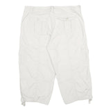 DRESSBARN Womens Shorts White Cargo UK 16 W36 Cotton Blend Casual Stylish