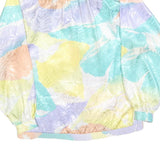 DA-ROU Womens Pastel Colourblock Long Sleeve Collared Polyester Blend Top M