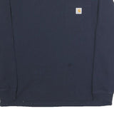 CARHARTT Womens Navy Blue Long Sleeve Crew Neck Pocket T-Shirt M Cotton