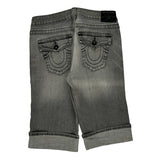 Made In Usa True Religion Denim Shorts - 30W 14L Grey Cotton Blend