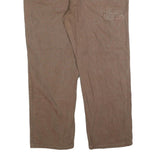 DICKIES Mens Cotton Blend Brown Relaxed Straight Trousers W40 L32 Workwear Zip