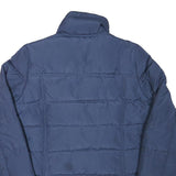 ABERCROMBIE & FITCH Womens Navy Blue Puffer Jacket L Polyester Blend Zip Casual