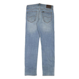 LEE Mens Light Blue Regular Fit Straight Denim Jeans W30 L30 Button Closure