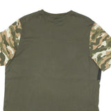 PUMA Mens Green & Camouflage Graphic T-Shirt L Short Sleeve Crew Neck Cotton