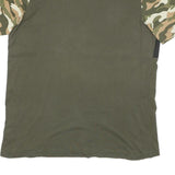 PUMA Mens Green & Camouflage Graphic T-Shirt L Short Sleeve Crew Neck Cotton